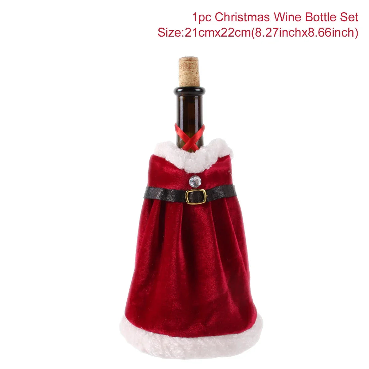 Wine Bottle Cover for Christmas Decoration 2025 | Fabric Sleeve for Wine and Champagne Bottles | Perfect Gift & Table Decor for Christmas & New Year 2026