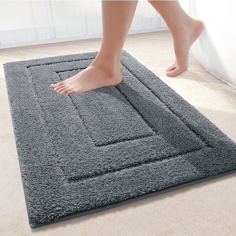 Non-Slip Microfiber Bath Mat – Soft Double Layer for Comfort and Absorbency