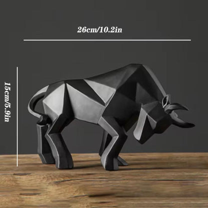 Dynamic Charging Bull Sculpture for Home and Office