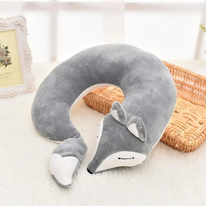 Travel Neck Pillow with Cute Fox Design | Cozy Travel Companion