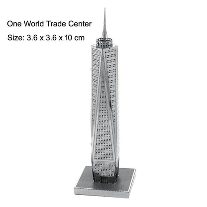 3D Metal Puzzle Set of Global Landmarks: Build and Discover Famous Structures