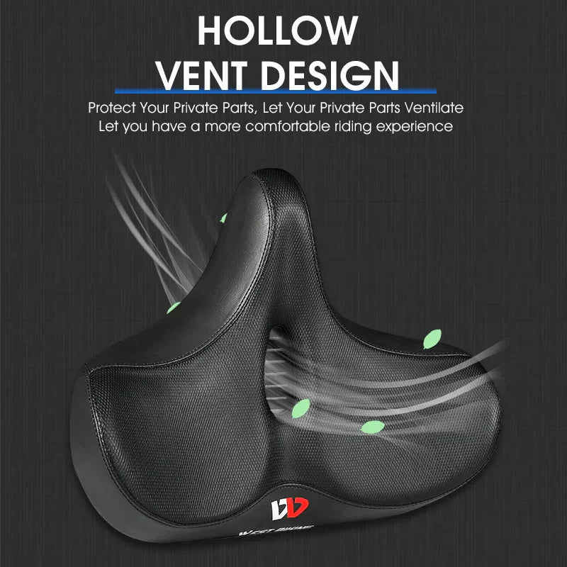 Ergonomic Wide Bicycle Seat – Shock-Absorbing Comfort for Urban and Trail Riding
