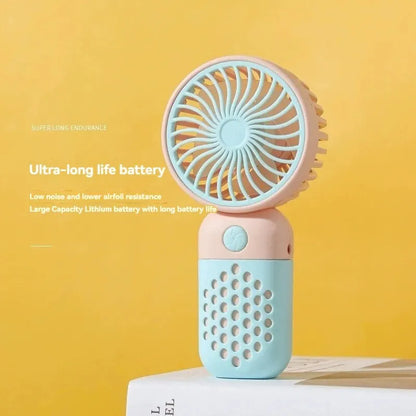 2024 Portable Mini USB Fan - Cute Handheld Charging Fan for Students