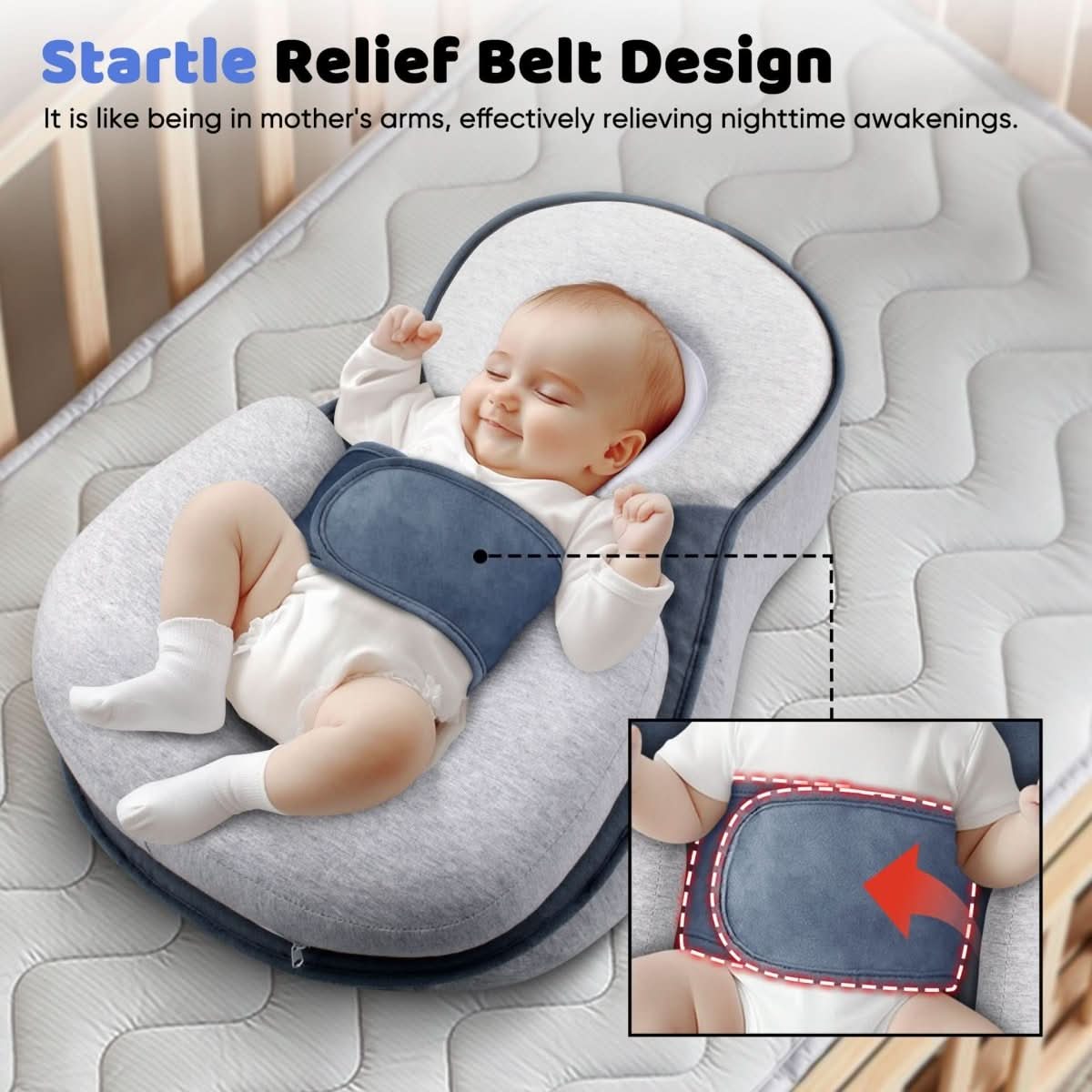 Ergonomic Cushion for Baby Head Support Pillow