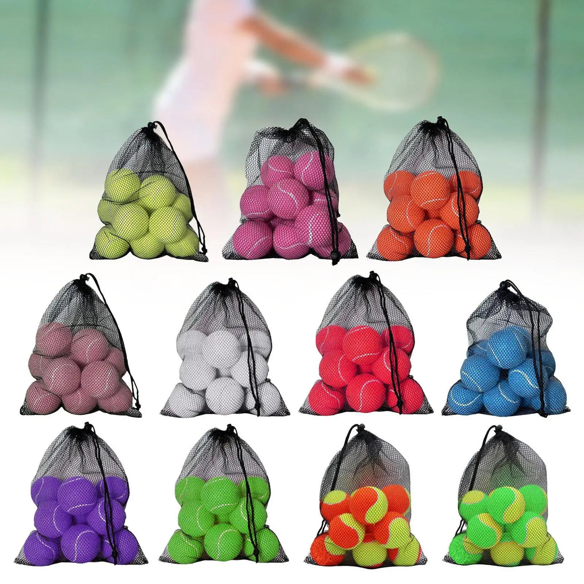 ProServe 12-Pack Tennis Balls – Durable Training Set with Bag