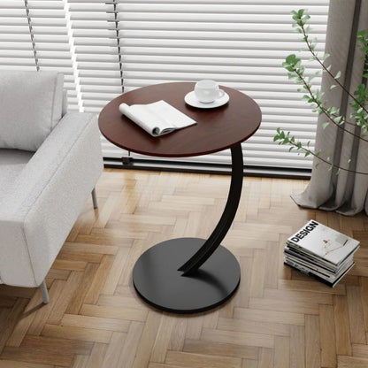 Reinforced Round Side Table for Living Room and Bedroom
