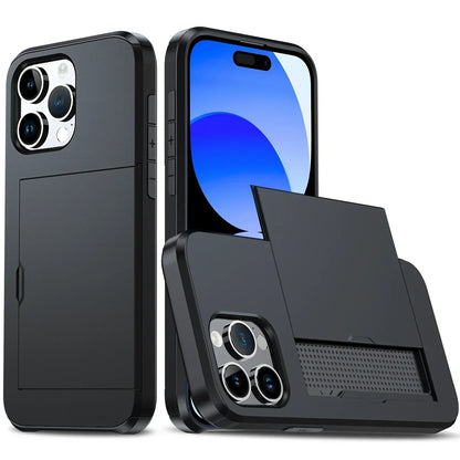 Slim iPhone Case with Card Holder - Stylish Protection and Storage
