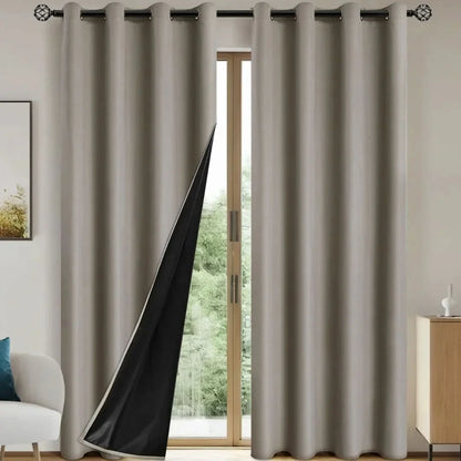 Thermal Lined 100% Blackout Curtains for Privacy and Comfort - Modern Design