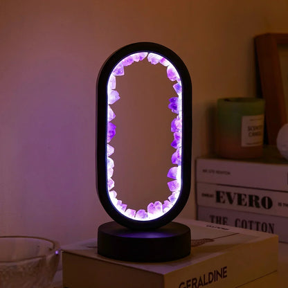 Elegant Natural Crystal Light Fixture – Amethyst Taalita