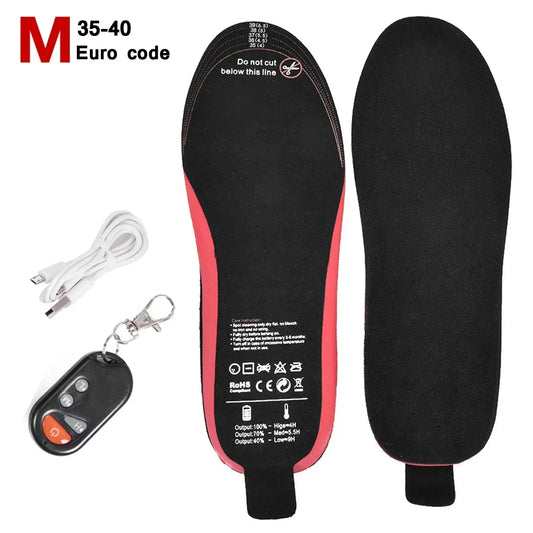 Rechargeable Heated Insoles with Remote Control for Winter and Outdoor Use