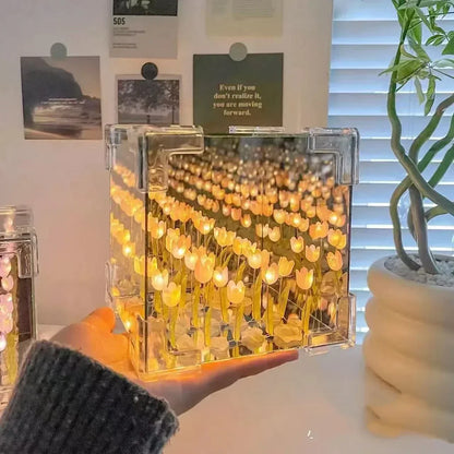 Customizable 3D Floral Cube Night Light