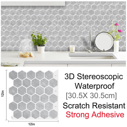 Stylish 3D Hexagonal Wall Decals for Modern Spaces
