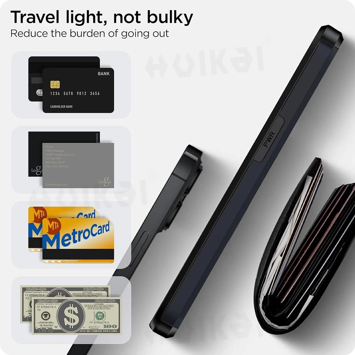 Slim iPhone Case with Card Holder - Stylish Protection and Storage