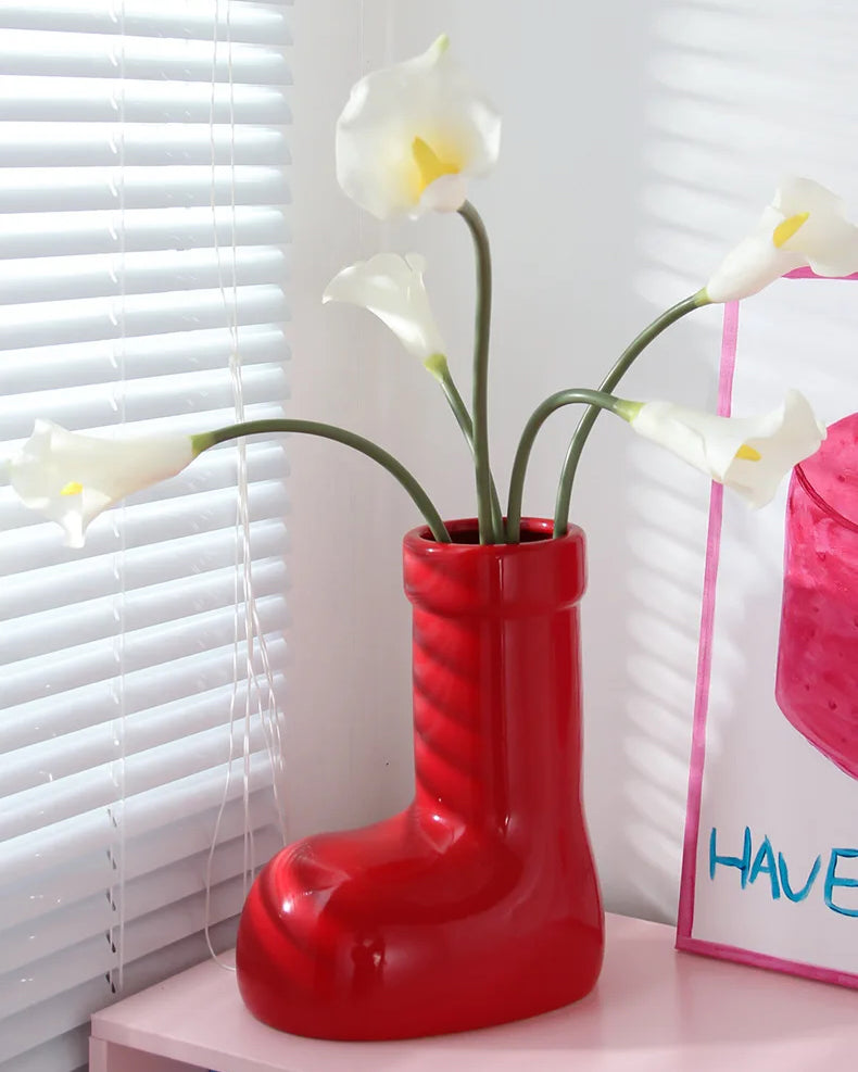 Vase in Ankle Boot Design