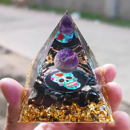 Amethyst Pendulum Orgonite Pyramid – Energy, Protection, Decoration