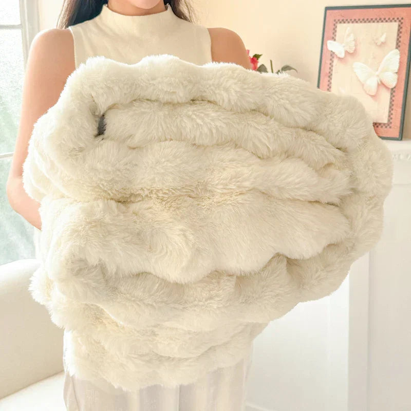 Extra Thick Double Layer Soft Plush Blanket – Easy Care