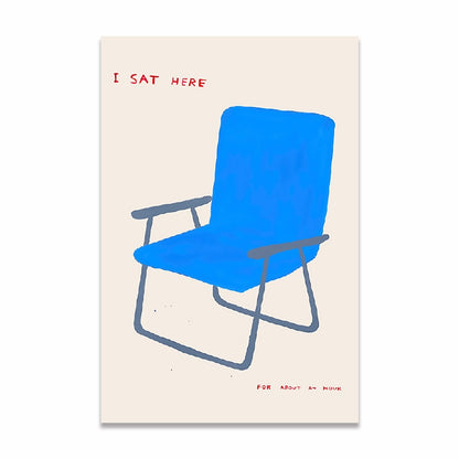 Canvas Print of Blue Chair with Lemons