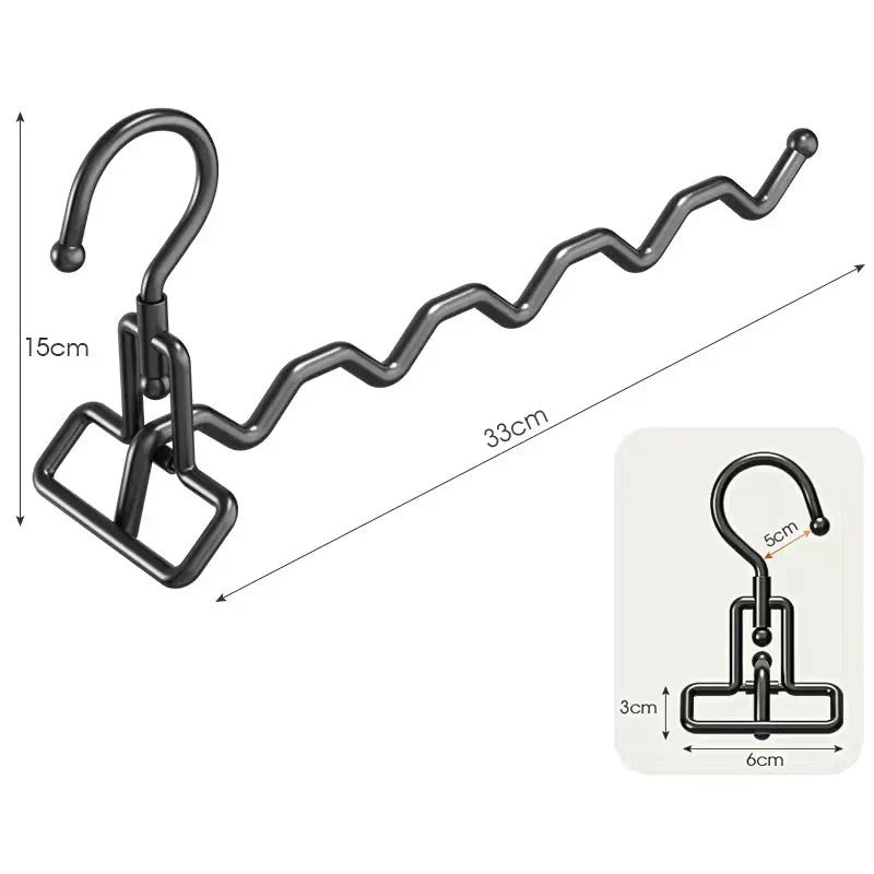 Collapsible Stainless Steel Clothes Hanger - Versatile Travel and Hotel Dryer