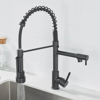 Contemporary Kitchen Faucet with Sleek Design and Practical Use