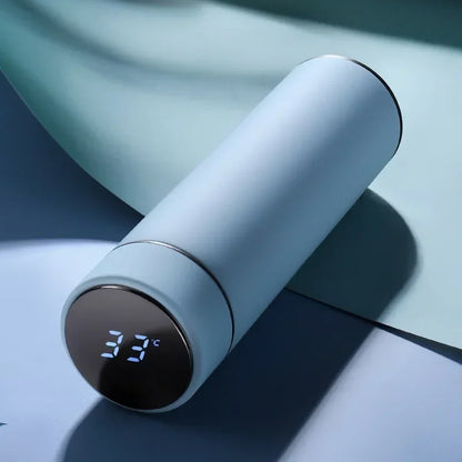 500ml Insulated Water Bottle in Stainless Steel – Temperature Display, Leak-Proof, 24 Hours Hot/Cold