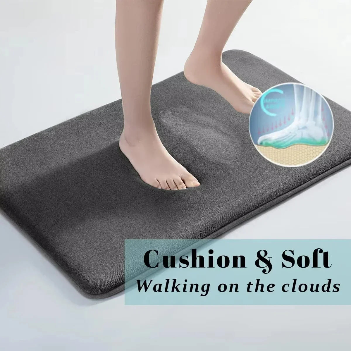 Non-Slip Bath Mat - Quick-Drying and Hygienic