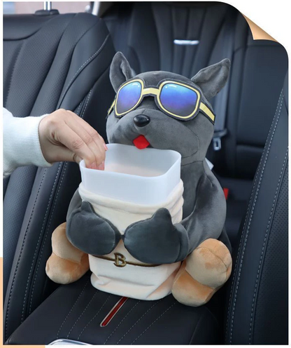 Pet Vehicle Armrest Organizer with Waste Bin and Tissue Holder