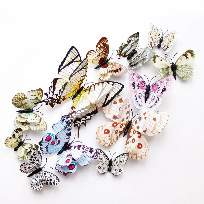 Magnetic 3D Butterfly Wall Stickers Set | 12 Pieces | Double Layered