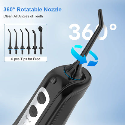 Water Flosser with 300ml Reservoir - USB-C Rechargeable, 4 Settings, IPX7 Waterproof