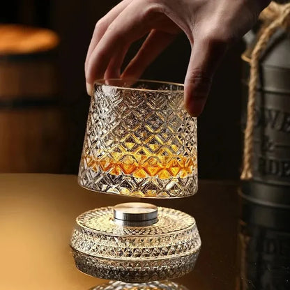 Modern Bar and Lounge Style Spinning Whisky Glass