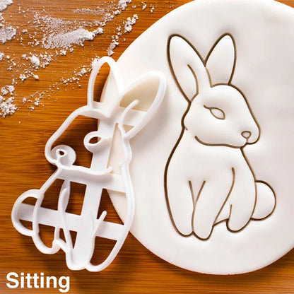 Easter Bunny Cookie Cutter | Plastic Baking Mold | Child-Friendly Bake Tool
