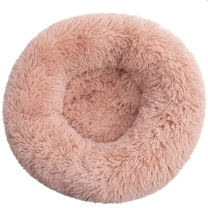Plush Round Pet Bed – Washable, Non-Slip Design for Comfort