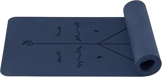 Non-Slip Pilates and Fitness Mat | Skin-Friendly TPE | 183 × 61 × 0.6 cm | With Alignment Lines