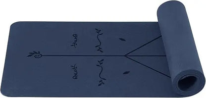 Non-Slip Pilates and Fitness Mat | Skin-Friendly TPE | 183 × 61 × 0.6 cm | With Alignment Lines