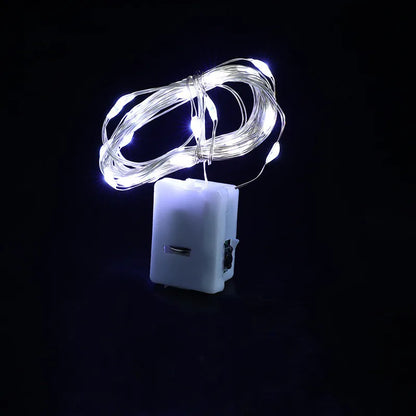 Battery-Operated LED String Lights | 1–2 m Length | Various Colors & Modes | Holiday and Party Decor