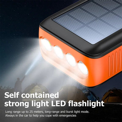 Reliable 61200mAh Solar Power Bank with Hand Crank Feature