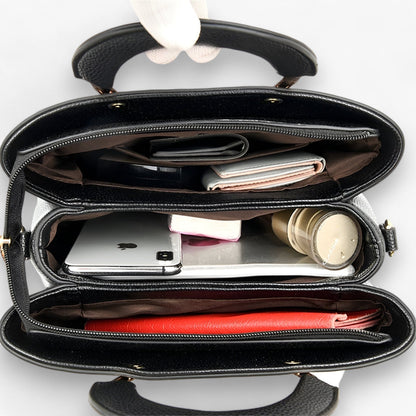 Versatile Women's Leather Tote Bag with Optimal Organization