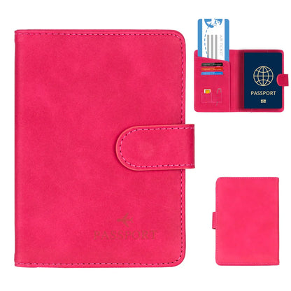 Compact Passport Holder with RFID Protection | Elegant Leather Look for Men & Women