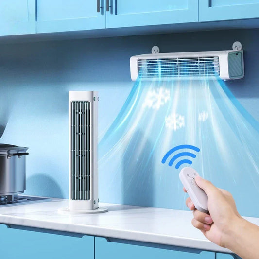 bladeless Fan with Remote Control – Quiet and Stylish, 3 Speeds