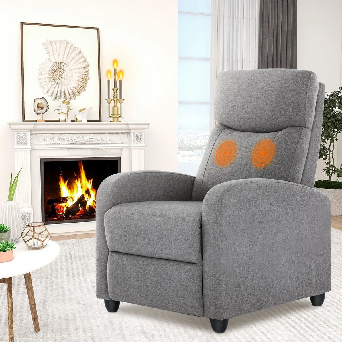 Reclining Massage Chair with Dual Lumbar Support | 8 Settings, 3 Levels, 90°–160° Angle, Footrest & 275 lb Weight Limit