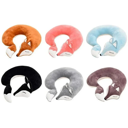 Travel Neck Pillow with Cute Fox Design | Cozy Travel Companion