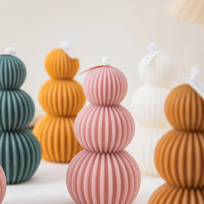 Geometric Candle with Golf Ball Design and Scent