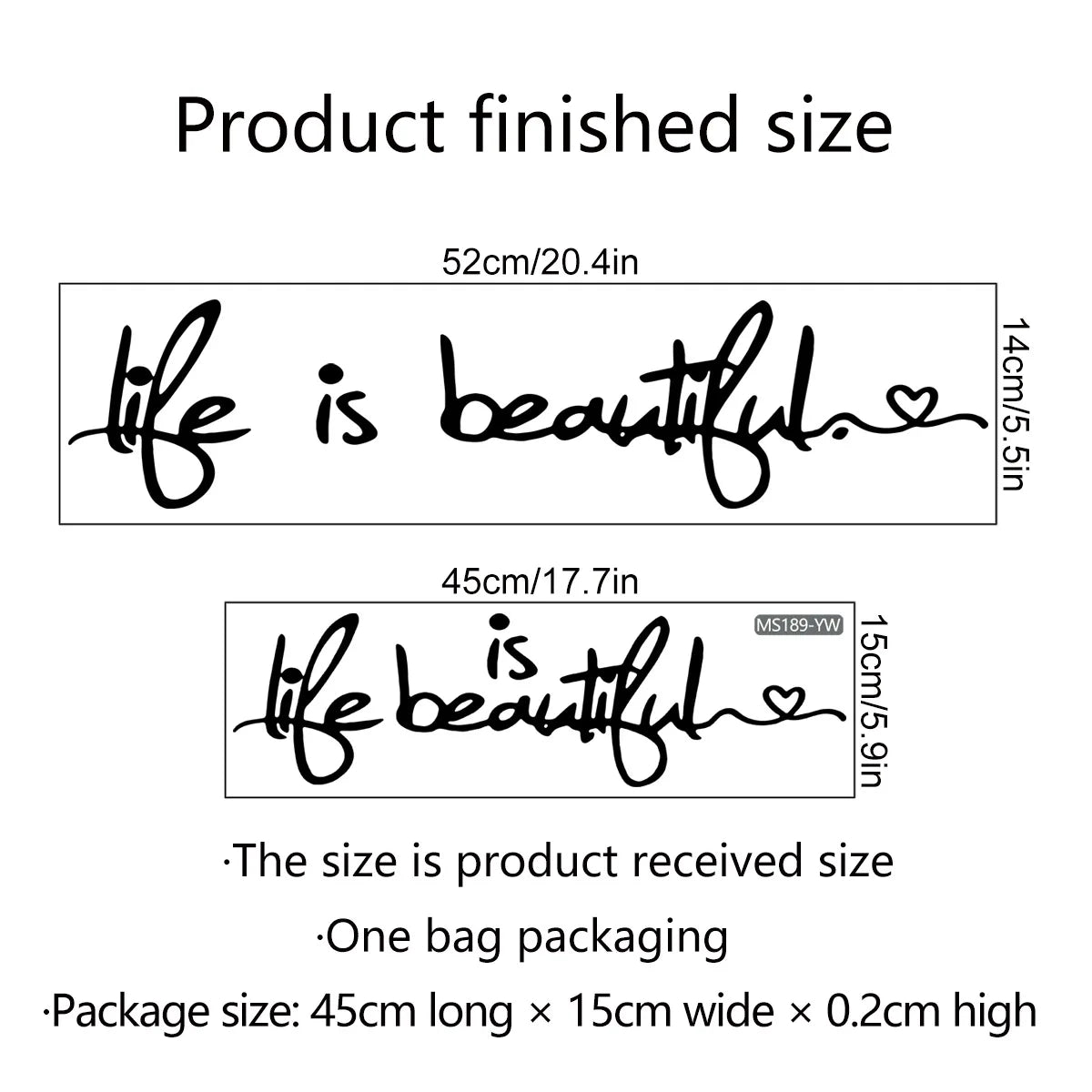 Inspirational Wall Decal - Removable Daily Mantra Sticker for Home Decor