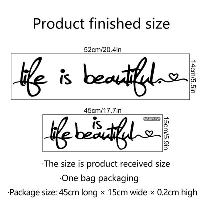 Inspirational Wall Decal - Removable Daily Mantra Sticker for Home Decor