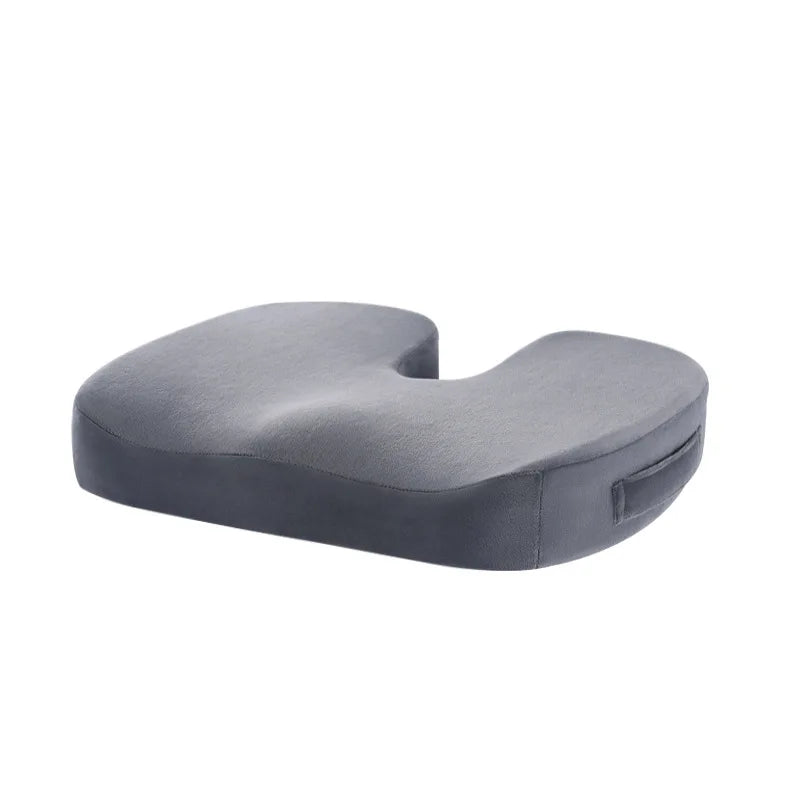 Memory Foam Seat Cushion with Cooling Gel | Office Chair Pillow for Coccyx with Non-Slip Base and Breathable Cover