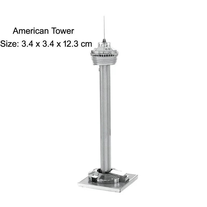 3D Metal Puzzle Set of Global Landmarks: Build and Discover Famous Structures