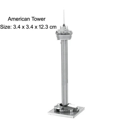 3D Metal Puzzle Set of Global Landmarks: Build and Discover Famous Structures