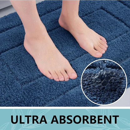 Non-Slip Microfiber Bath Mat – Soft Double Layer for Comfort and Absorbency