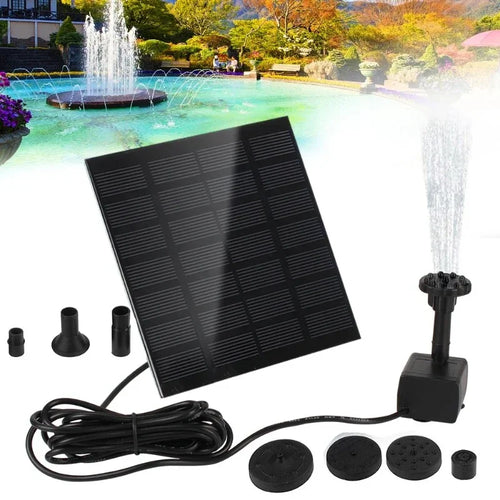 Solar-Powered Mini Fountain - Versatile 1.2W Water Feature