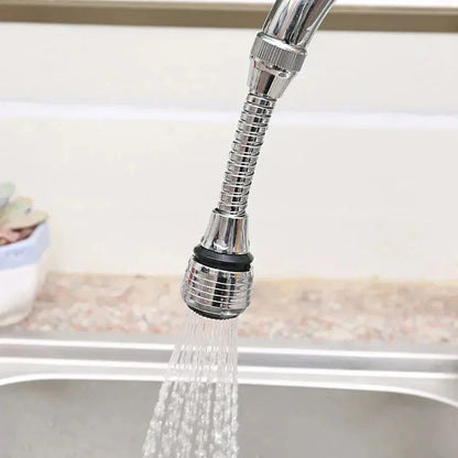 Stainless Steel Faucet Extension with 360° Rotation and Water Saver