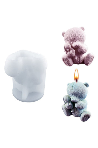 Teddy Bear Candle Mould for Crafting